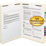 Smead Folders, Two Fasteners, Straight Cut Top Tabs, Letter, Manila, 50/Box
