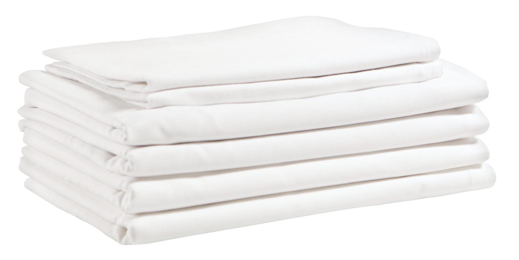 Direct Supply® Textiles Performance Draw Sheet,  55"W x 81"L, 100% Cotton, T200, Case of 24, Color: Unbleached Sateen