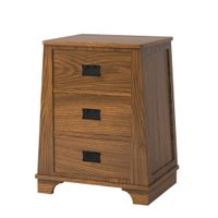 Oak Park 3-Drawer Bedside Cabinet