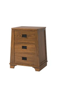 Oak Park 3-Drawer Bedside Cabinet