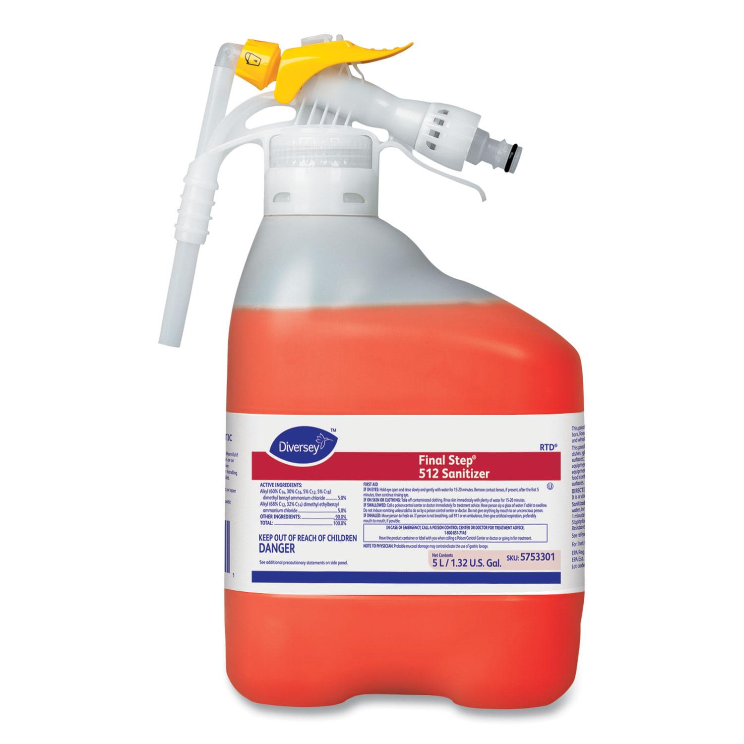 Diversey™ Final Step® 512 Sanitizer, RTD®, 5 Liters