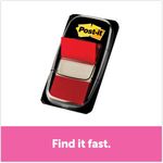 Post-it® Flags Marking Page Flags in Dispensers, Red, 50 Flags/Dispenser, 12 Dispensers/Pack
