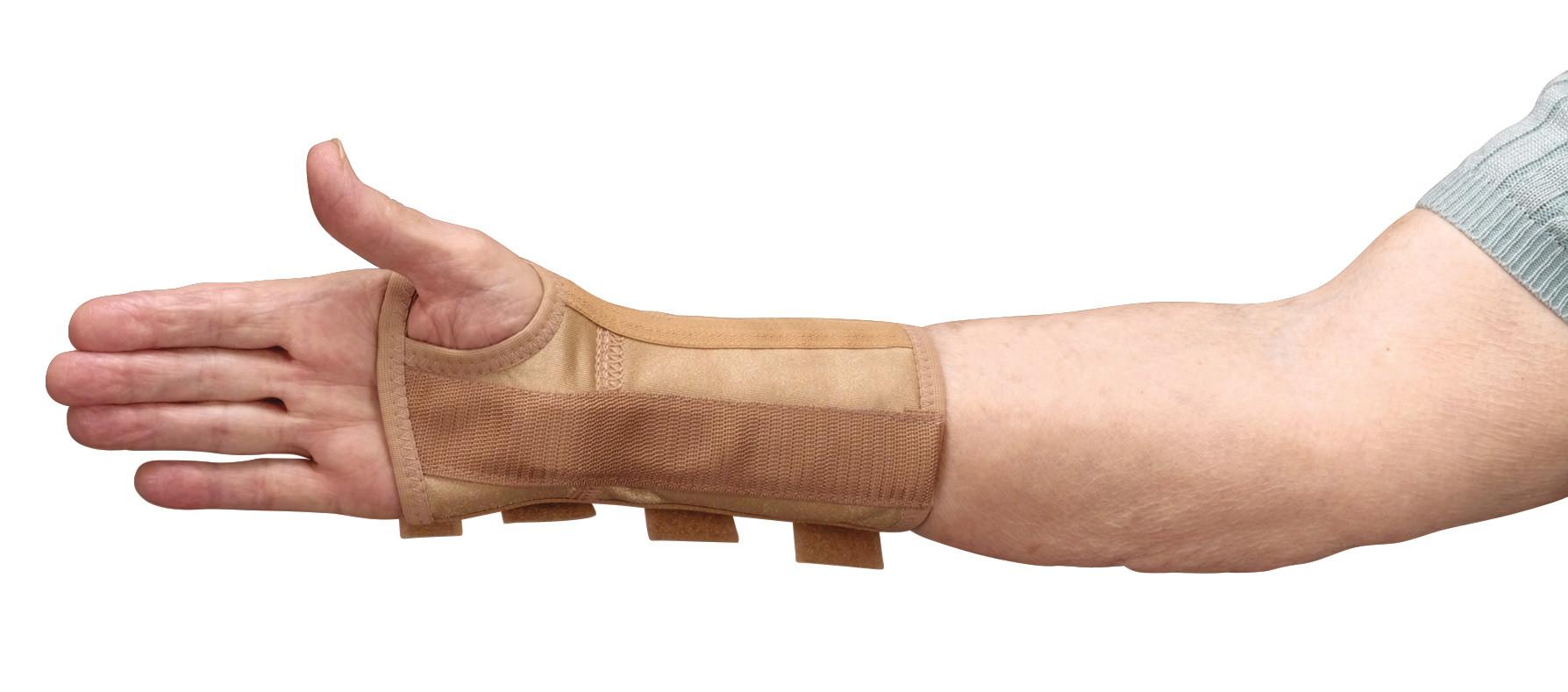 7"L Functional Wrist Splint, Choice of Sizes - Size: X-Large Handed: Left