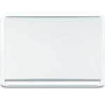 Lacquered steel magnetic dry erase board, 48 x 96, Silver/White