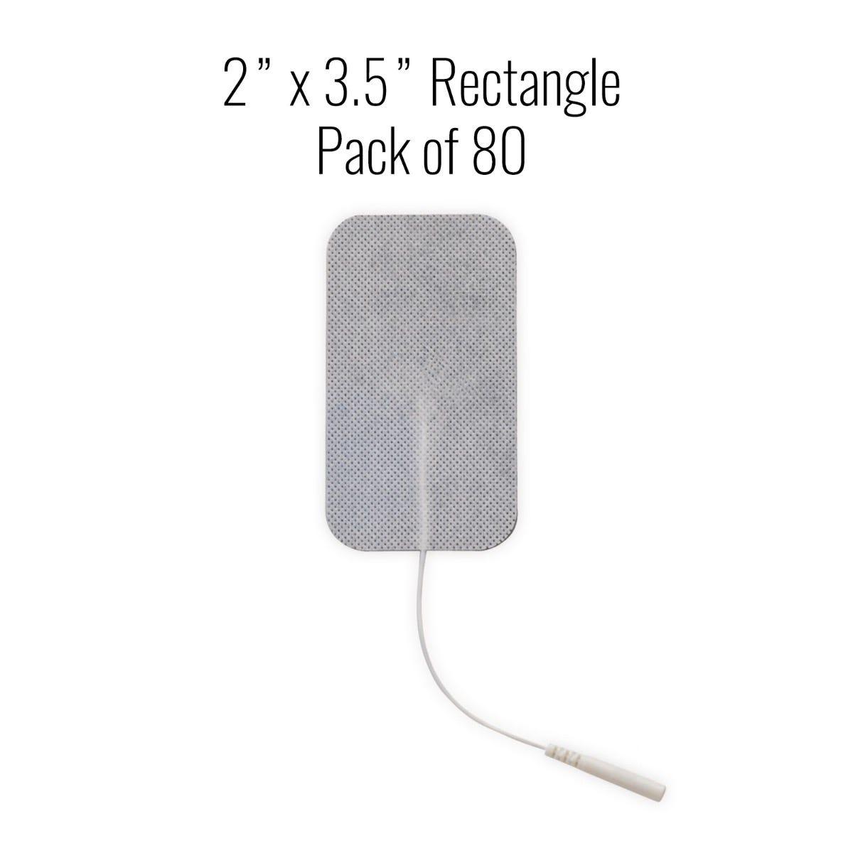 Metron Cloth Electrodes, 2" x 3.5" Rectangle, 80/PK