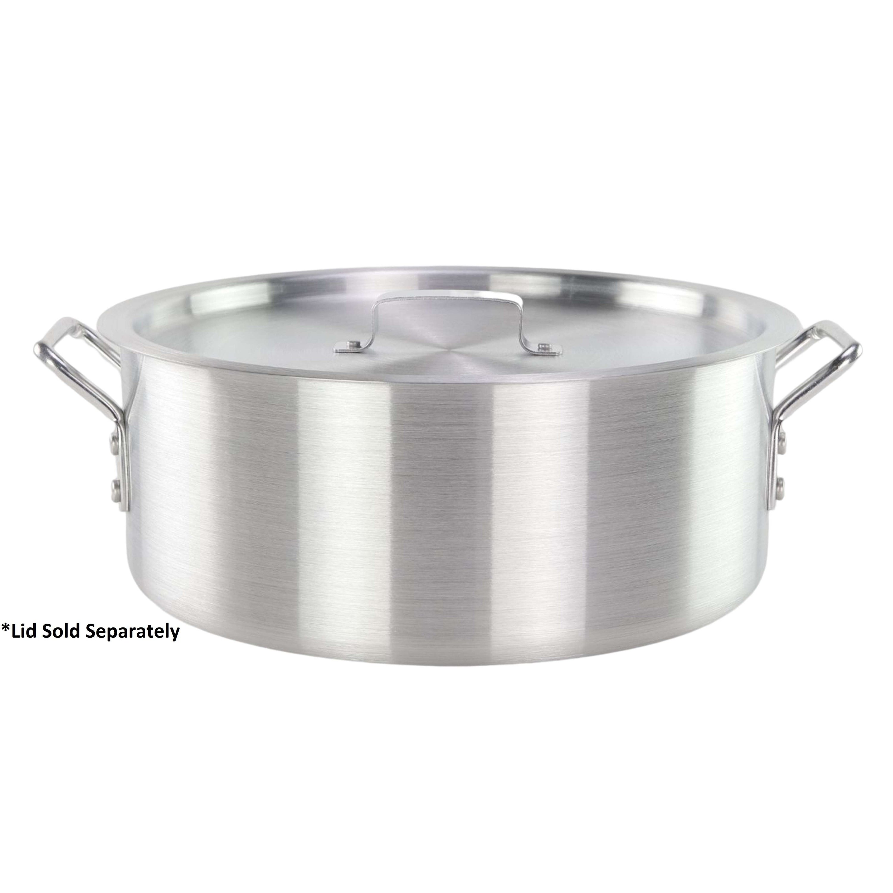20 Quart Brazier Pot Natural Solid Aluminum Handle