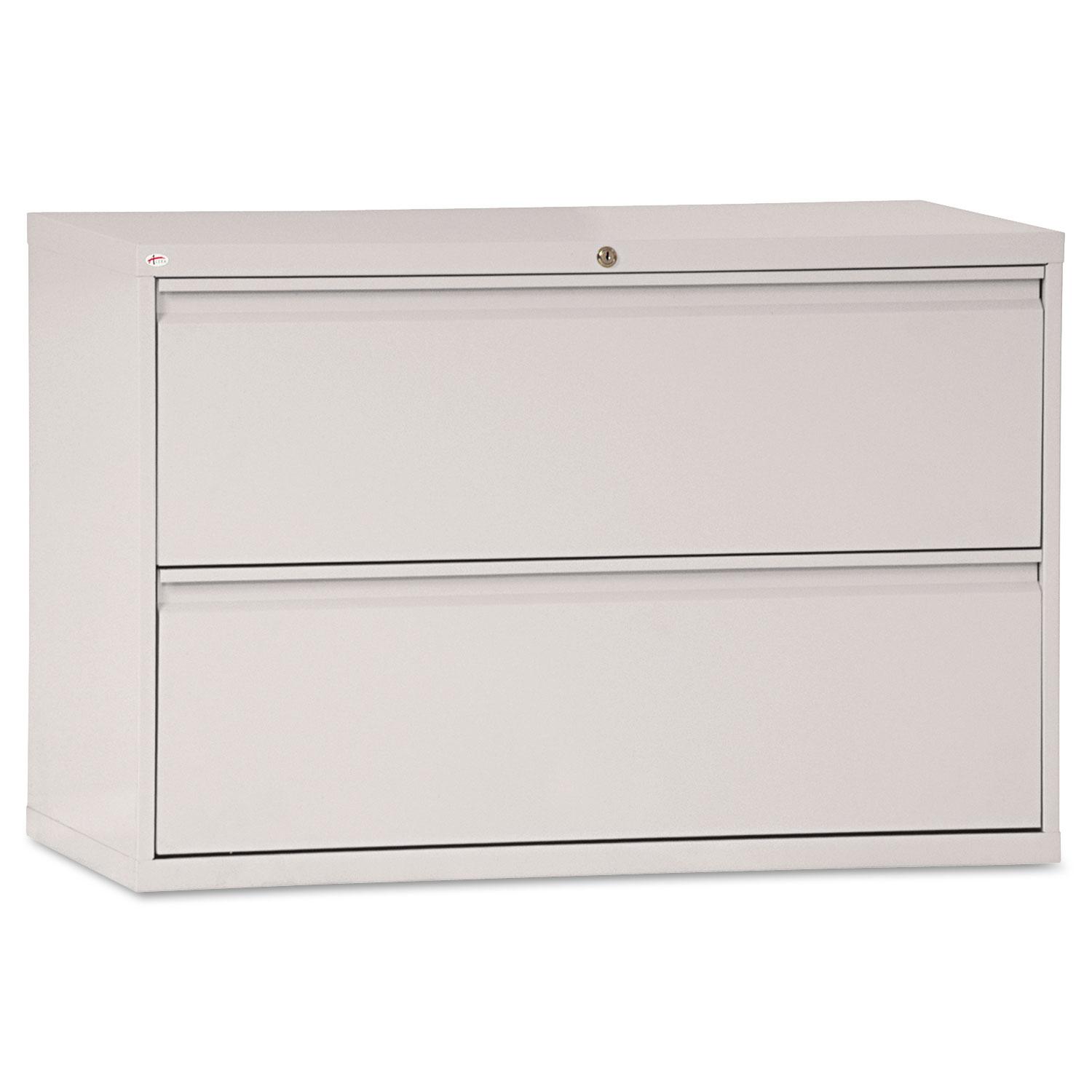 Two-Drawer Lateral File Cabinet, 42w x 19-1/4d x 28-3/8h, Light Gray