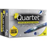 Quartet® EnduraGlide Dry Erase Marker, Chisel Tip, Blue, Dozen