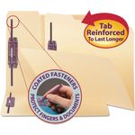 Smead SafeSHIELD Fastener Folders, Manila, Two Inch Capacity, Letter, 50/Box