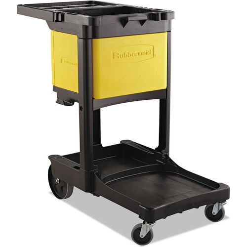 Rubbermaid Commercial Janitor Cart With Zipper Yellow Vinyl Bag