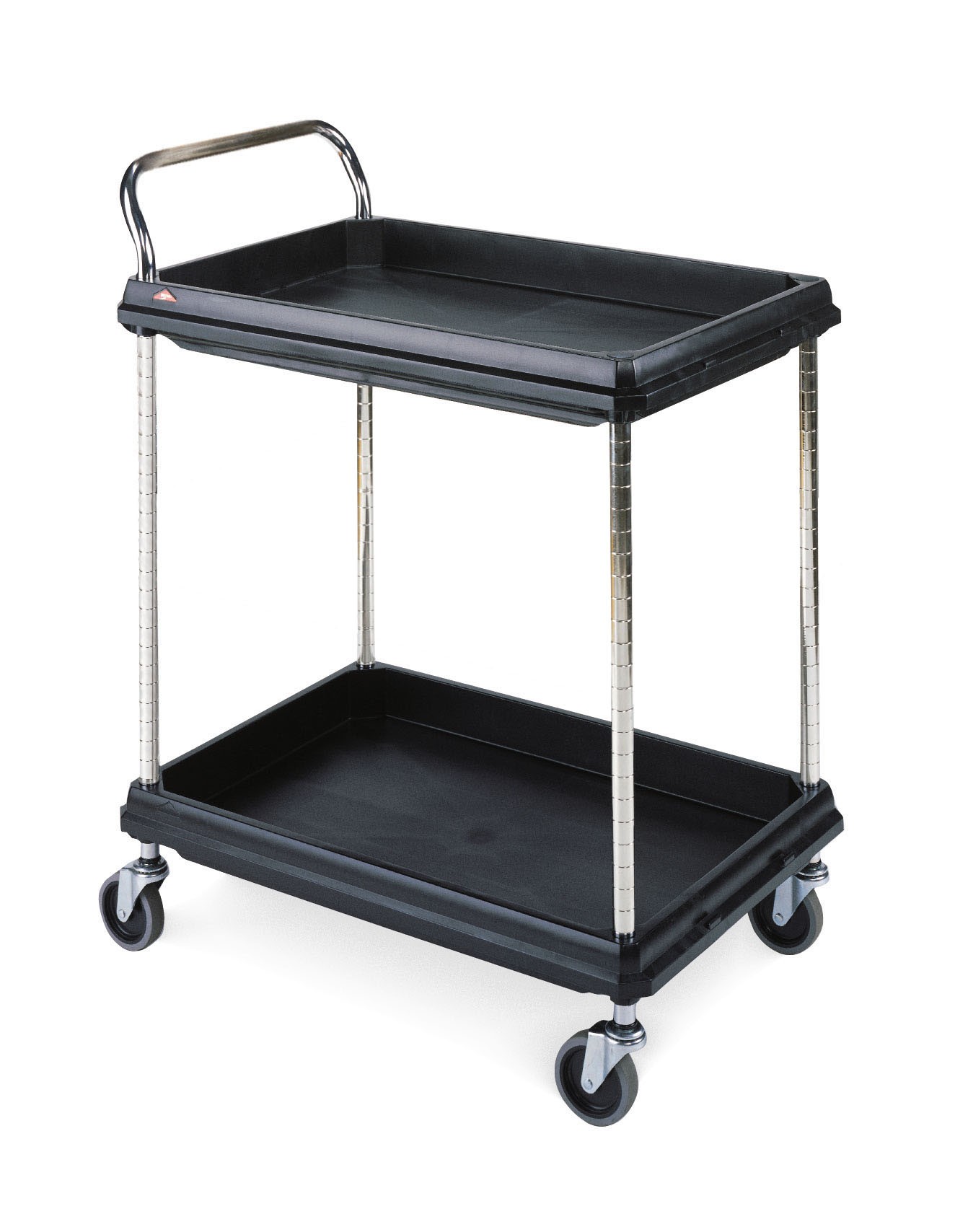 Deep-Ledge Utility Cart, 2 Shelves, 20