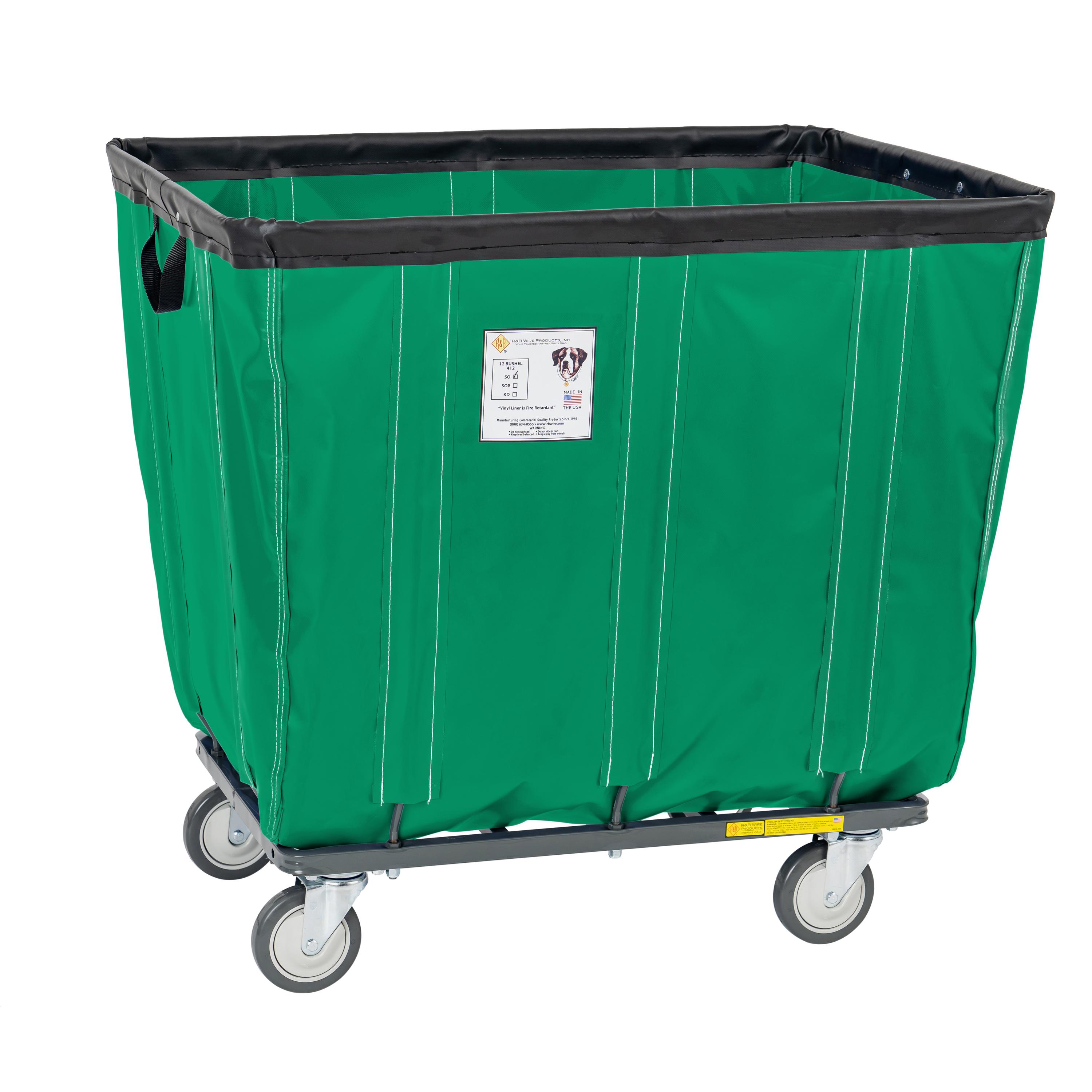12 Bushel Antimicrobial Vinyl Basket Truck w/ Antimicrobial Bumper