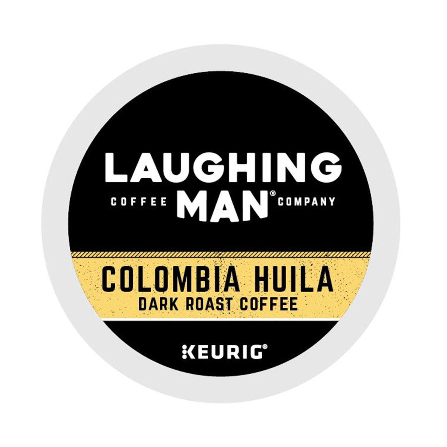 Laughing Man® Coffee Company Laughing Man Colombia Huila Coffee, Keurig® K-Cup® Pods, Dark Roast, 22/Box (383377)