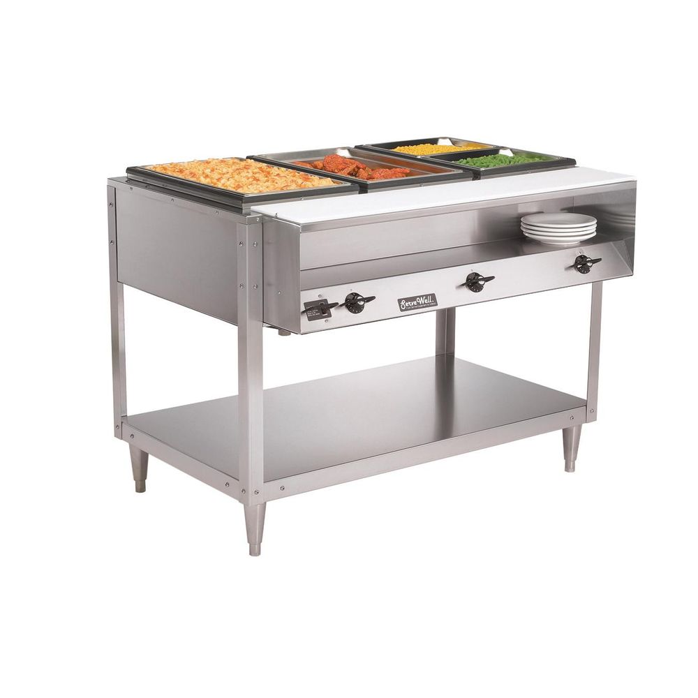Thurmaduke E 5 Dlss Heavy Duty Hot Food Table Deluxe Electric 5 Wells 74 W Central Restaurant Products