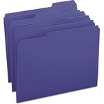 Smead File Folders, 1/3 Cut Top Tab, Letter, Navy, 100/Box