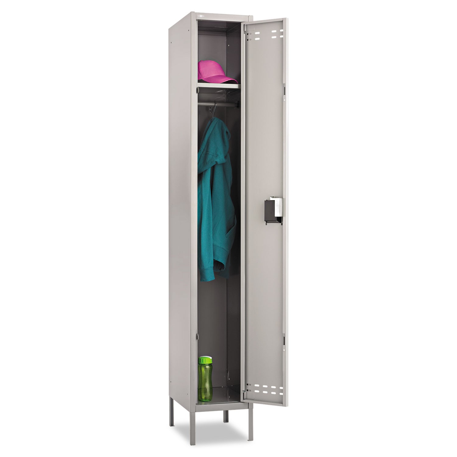Safco® Single-Tier Locker, 12"W x 18"D x 78"H, Two-Tone Gray