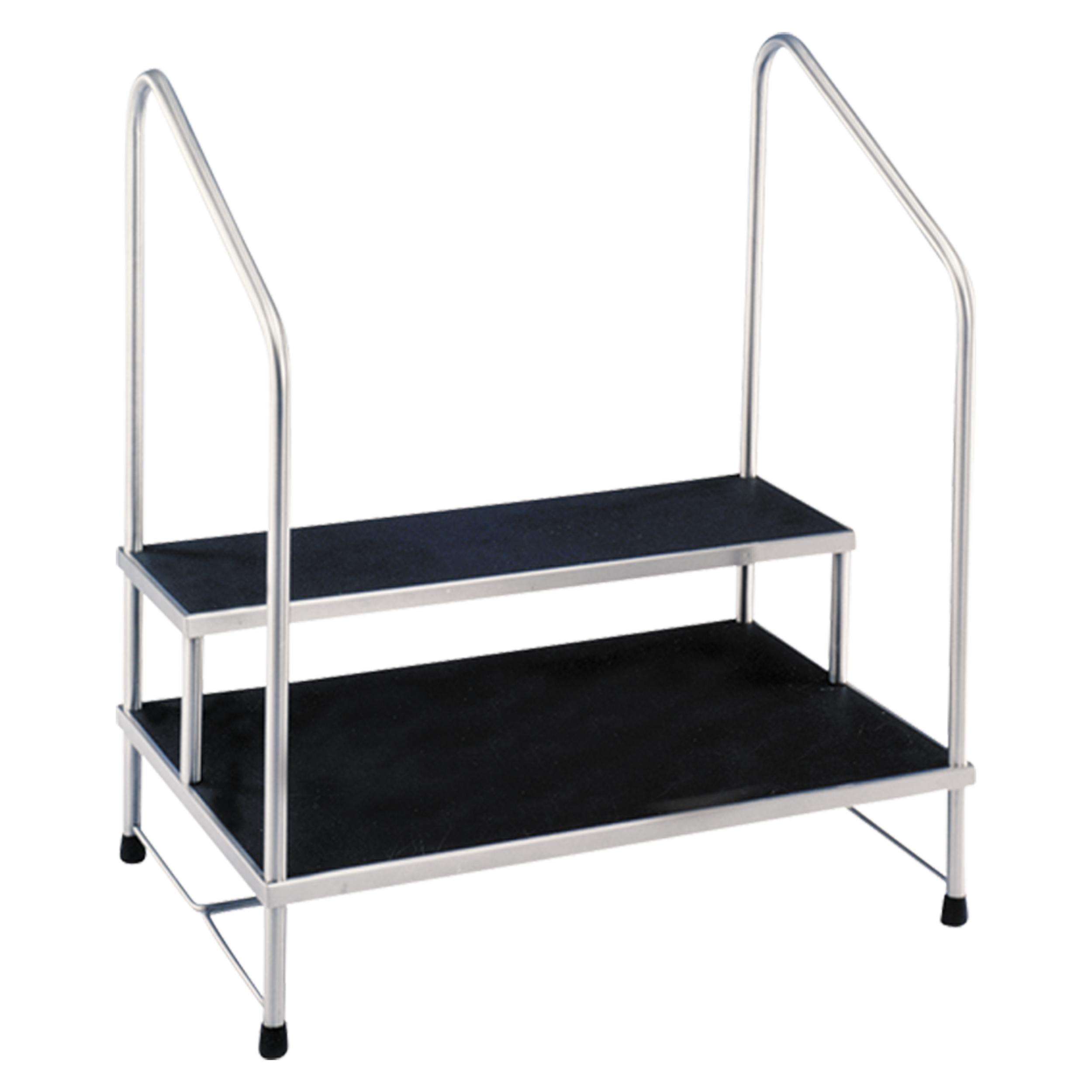 Step Stool 7764-HR 24" x 36" Double Step and Handrails MRI Safe