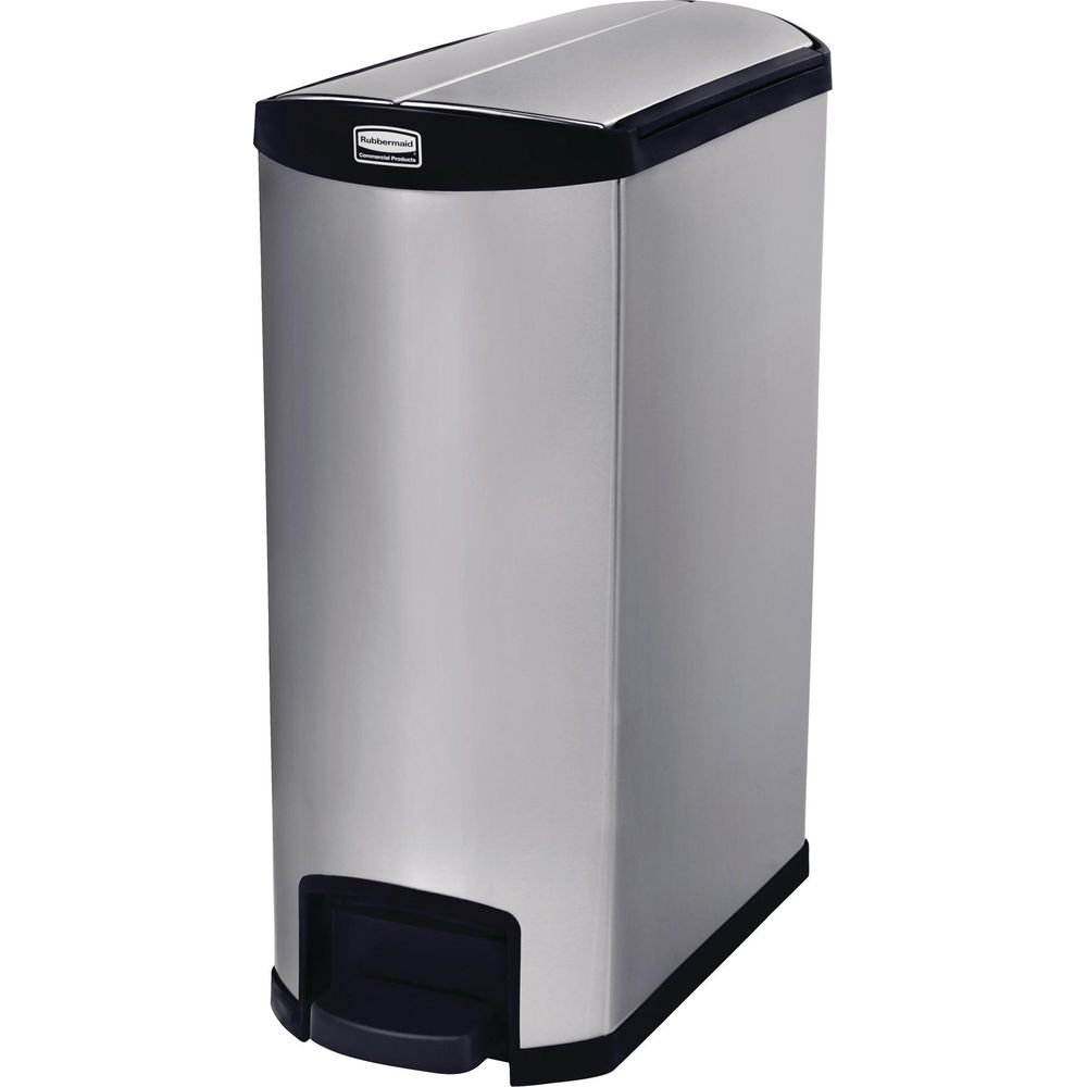 Rubbermaid® Slim Jim® Utility Step-On, Metal End-Step Container, 24 ...