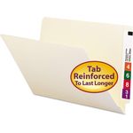 Smead End Tab Folders, Reinforced Straight-Cut Tab, Legal, Manila, 100/Box
