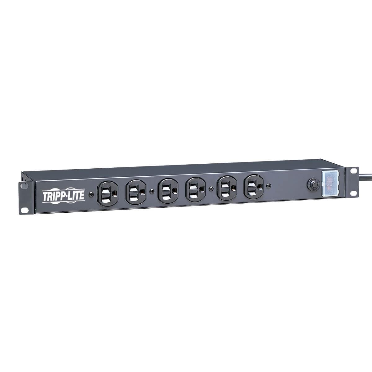 6-Outlet Rack Power Strip Front 1U