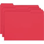 Interior Folder, 1/3 Cut Tab, Letter, 100/BX, Red