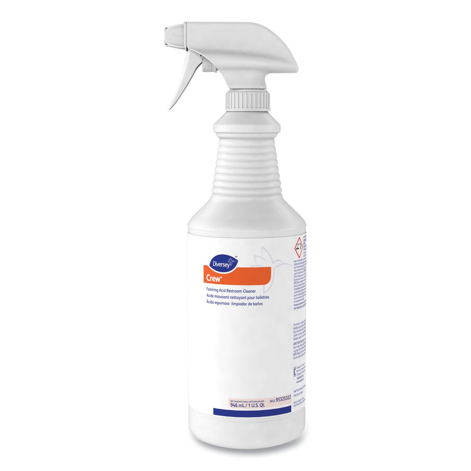 Diversey™ Foaming Acid Restroom Cleaner, Fresh Scent, 32 oz Spray Bottle, 12/Carton