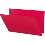 Smead Two-Inch Capacity Fastener Folders, Straight Tab, Legal, Red, 50/Box