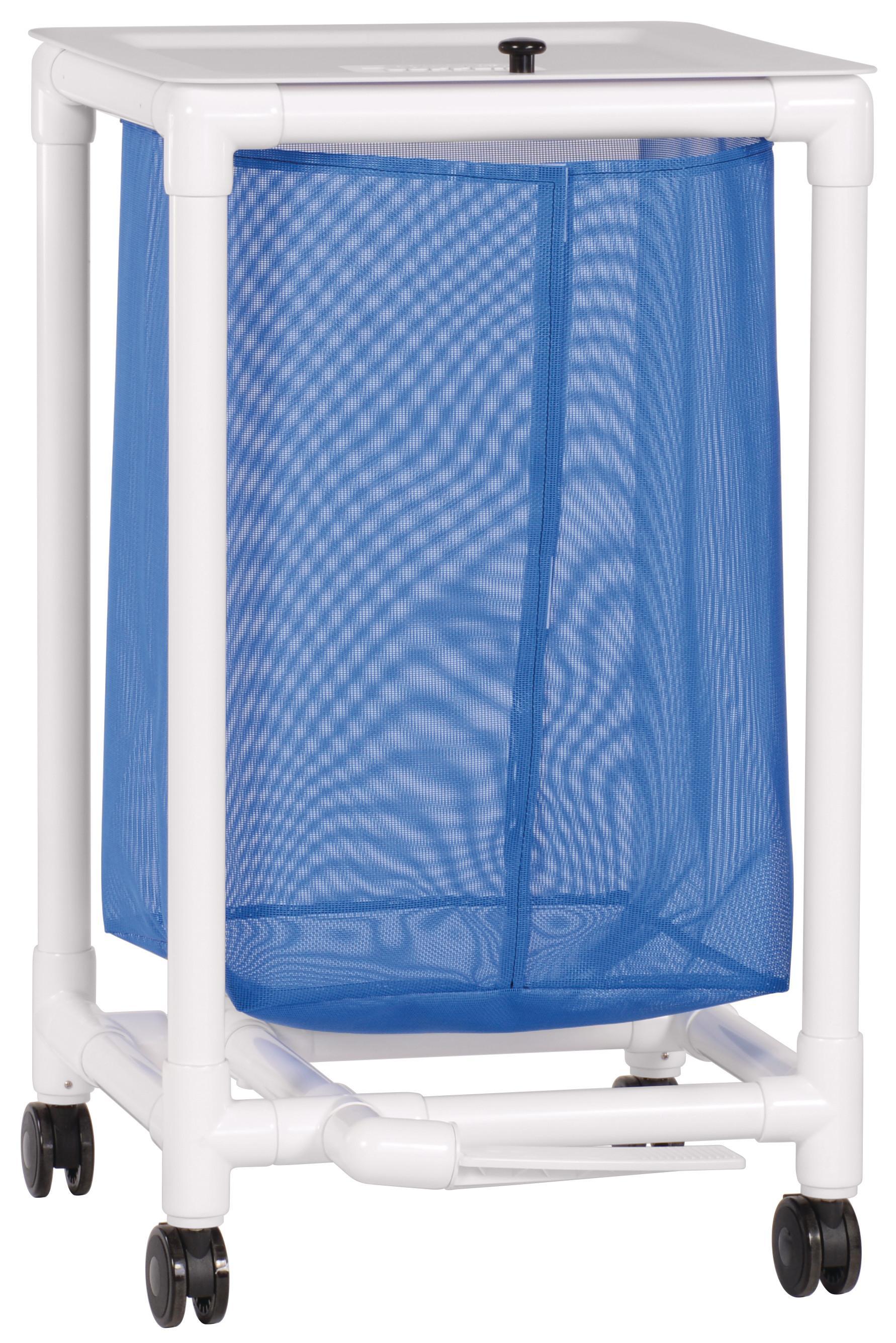 Direct Supply® Single Hamper with Foot Pedal, 32 Gallon, Mesh with Hook ...