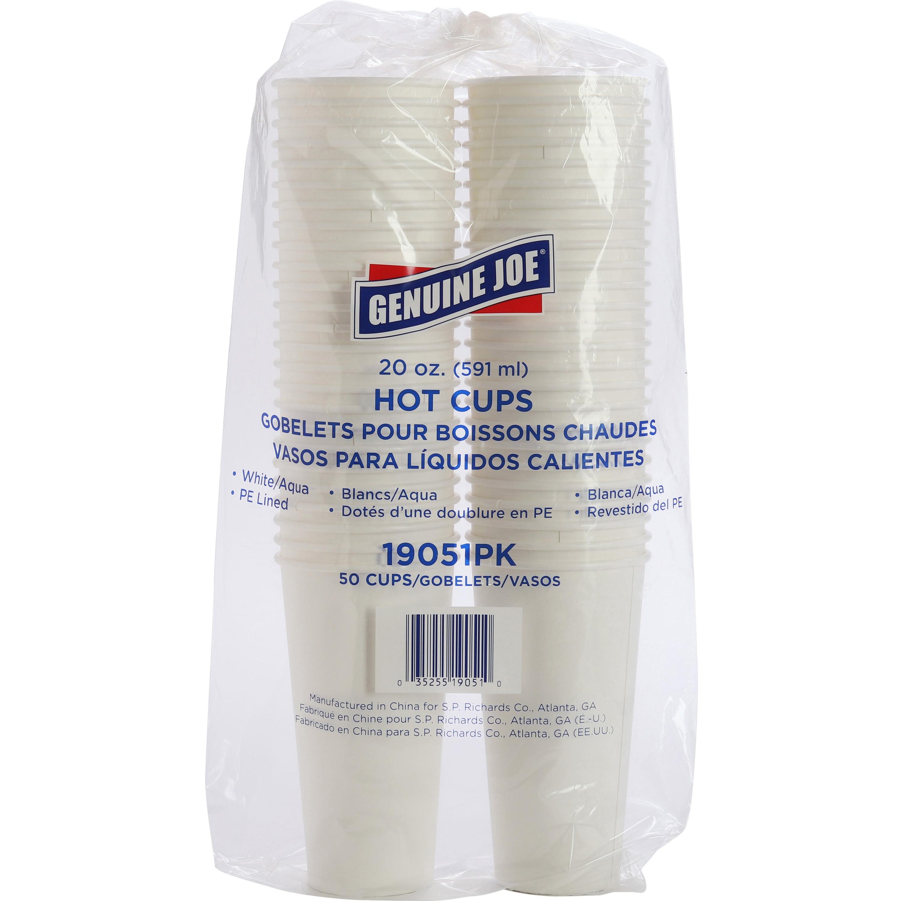 Genuine Joe Disposable Hot Cup, 50oz (Pack of 1000)