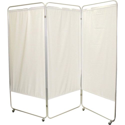 King size 3-Panel Privacy Screen - Green 6 mil vinyl, 85