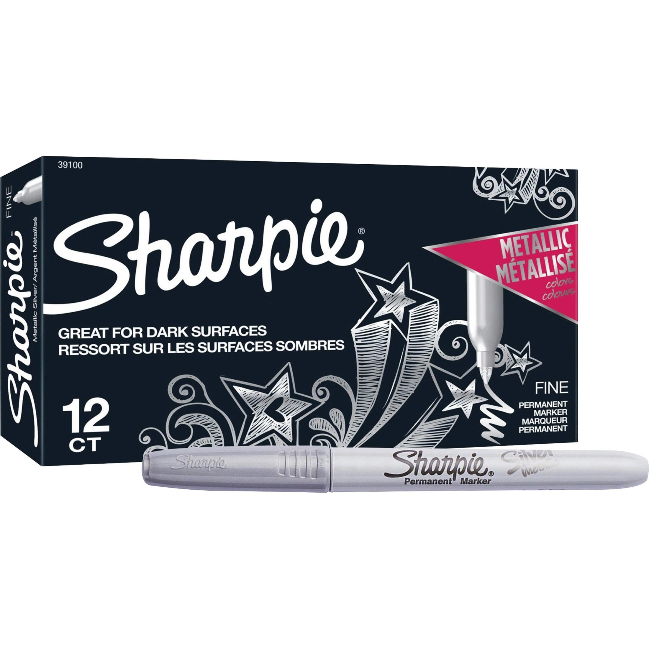 Metallic Sharpie, Permanent, Fine Point, Silver