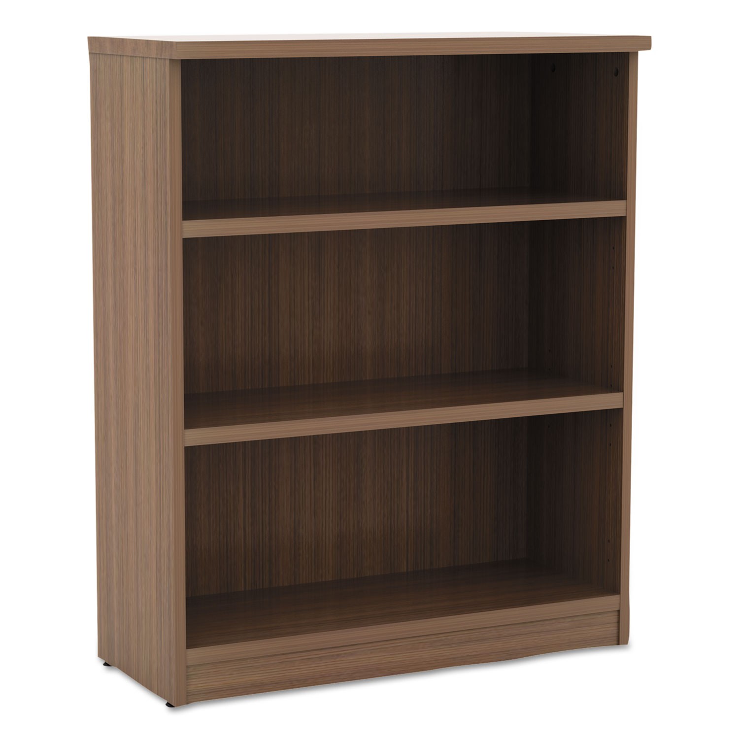 Alera Valencia Series Bookcase, Three-Shelf, 31-3/4"W x 14"D x 39-3/8"H, Modern Walnut