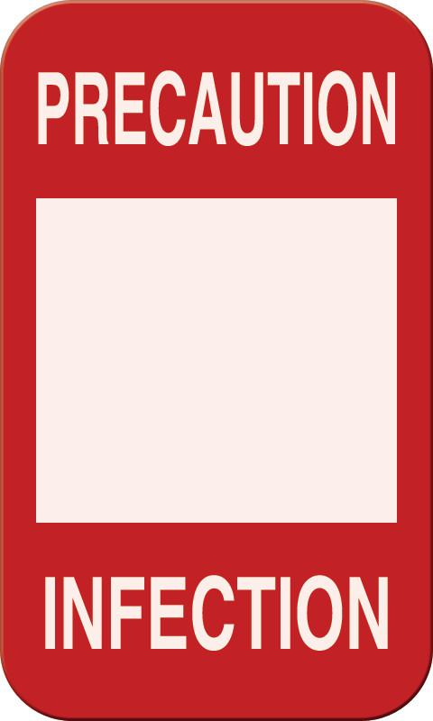 Magnetic Isolation, Wound Precaution Sign, Red with White Letters, 3