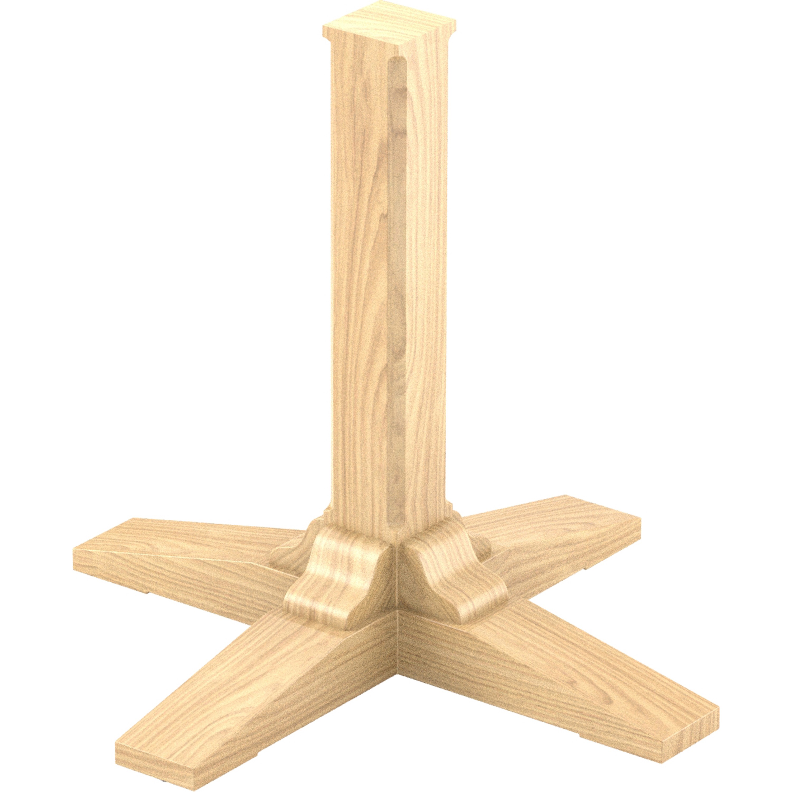 Maxwell Thomas® Maple Colonnade Table Base for 42" Tabletops, 48" Tabletops, and 30" Square-to-Round Tabletops - Base Finish: Fusion Maple Maple
