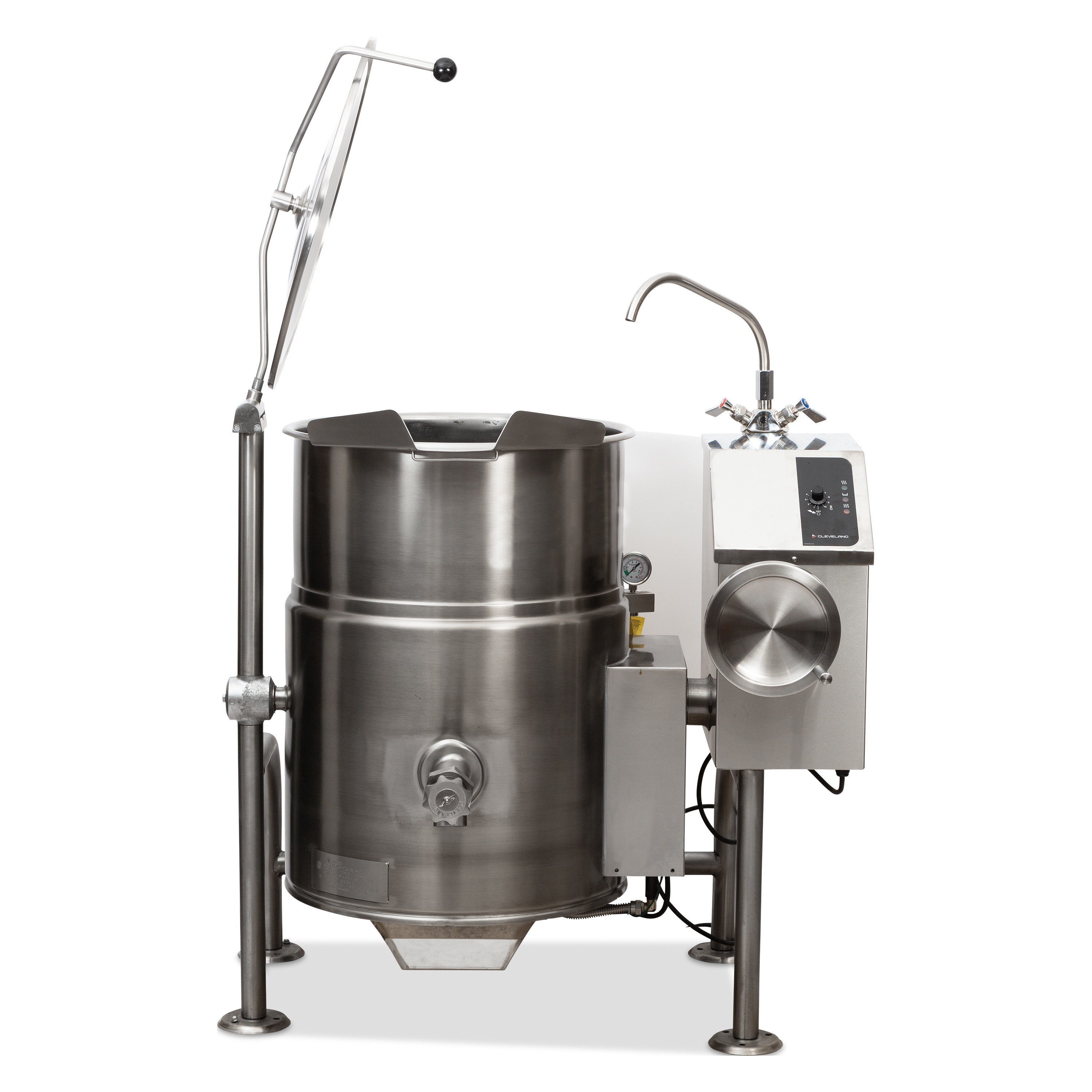 Cleveland KEL25T Floor model Tilting 2/3 Jacketed Kettle, Gas, 25 Gallon - Gas Type: Propane