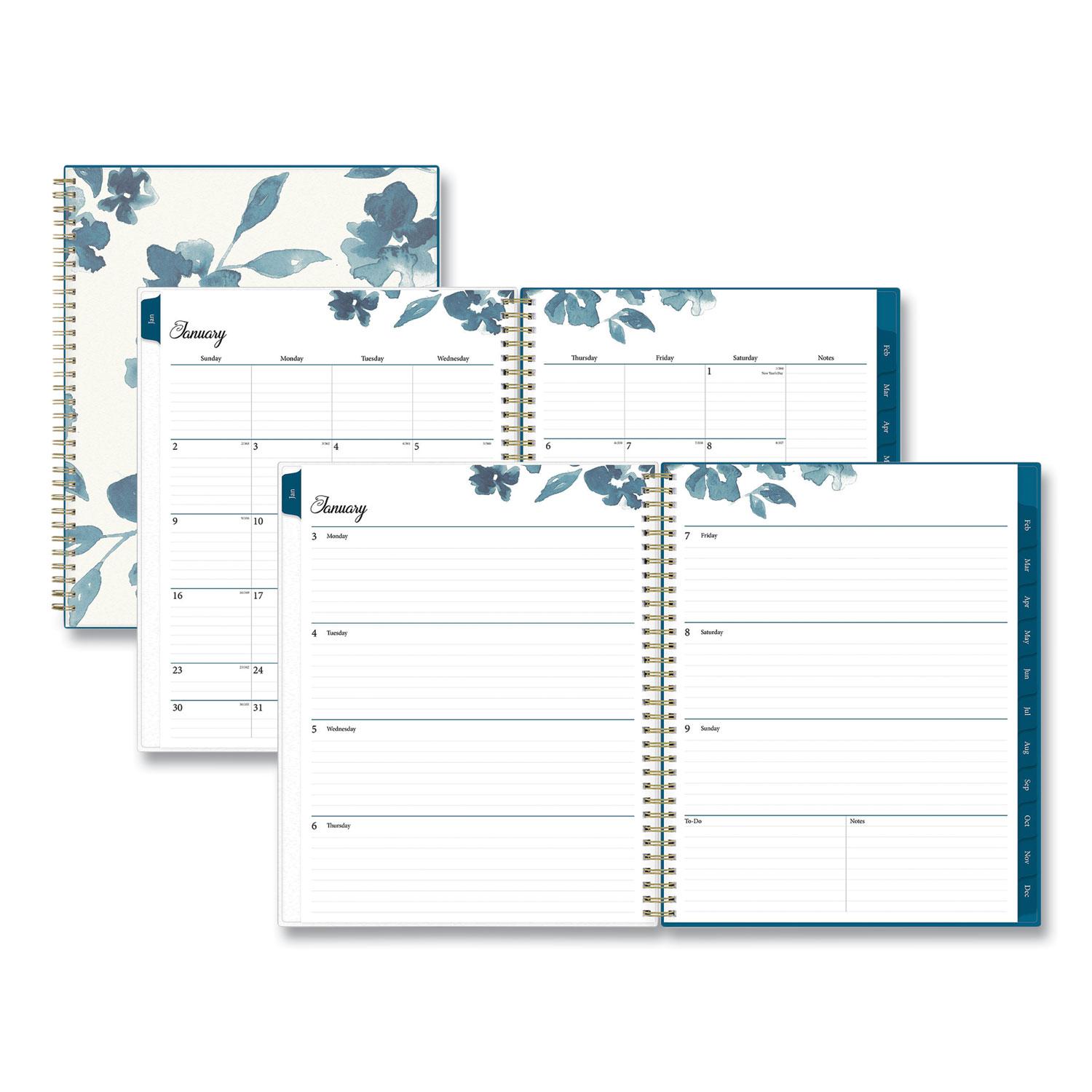 Blue Sky® Frosted Weekly/Monthly Planner, 11 x 8.5, Bakah Blue, 2022