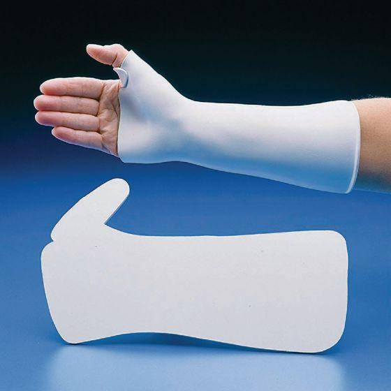 Rolyan Wrist and Thumb Spica Splint - Solid, TailorSplint - Solid 1/8" (3.2mm) , Beige, Medium 3/PK