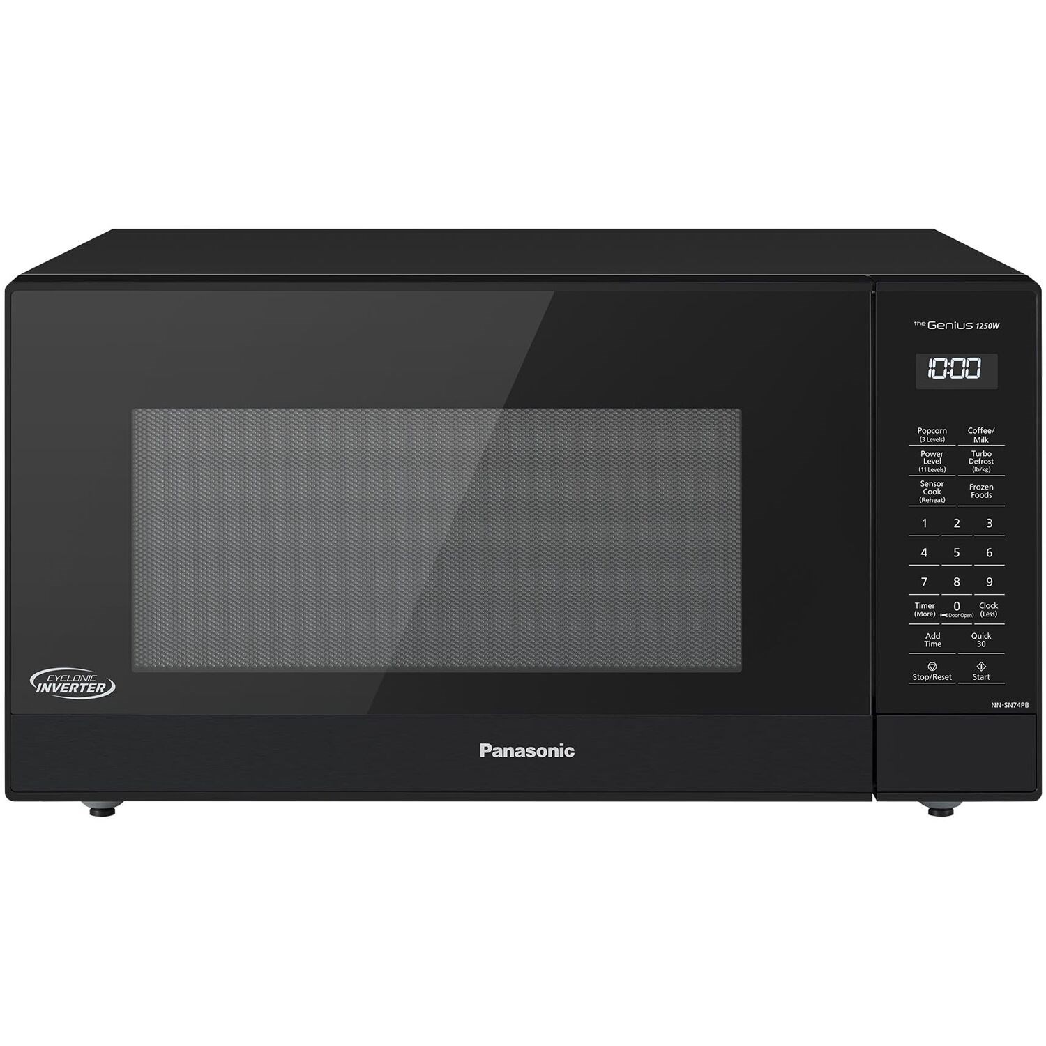 Panasonic 1.6 Cu. Ft. 1250W Genius Sensor Countertop Microwave Oven with Inverter Technology, Black