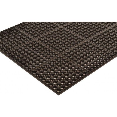 Safewalk Rubber Kitchen Mat  7/8 Thick Black Terra Cotta Mats