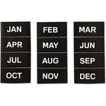 MasterVision® Interchangeable Magnetic Board Accessories, Months of Year, Black/White, 2" x 1"