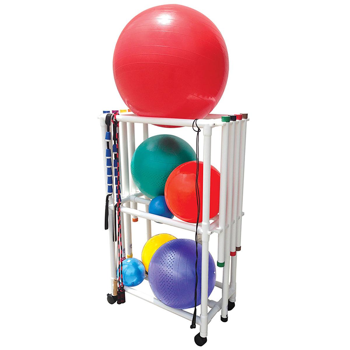 PVC Mobile Floor Rack For CanDo® Balls (31869) | Direct Supply