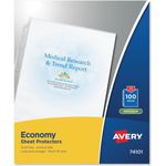 Avery® Top-Load Sheet Protector, Economy Gauge, Letter, Semi-Clear, 100/Box