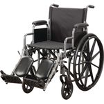 Direct Choice™ Basic Wheelchair 16"D - SeatWidth: 20 in ArmrestStyle: Removable Desk FrontRiggingStyle: Elevating Legrest