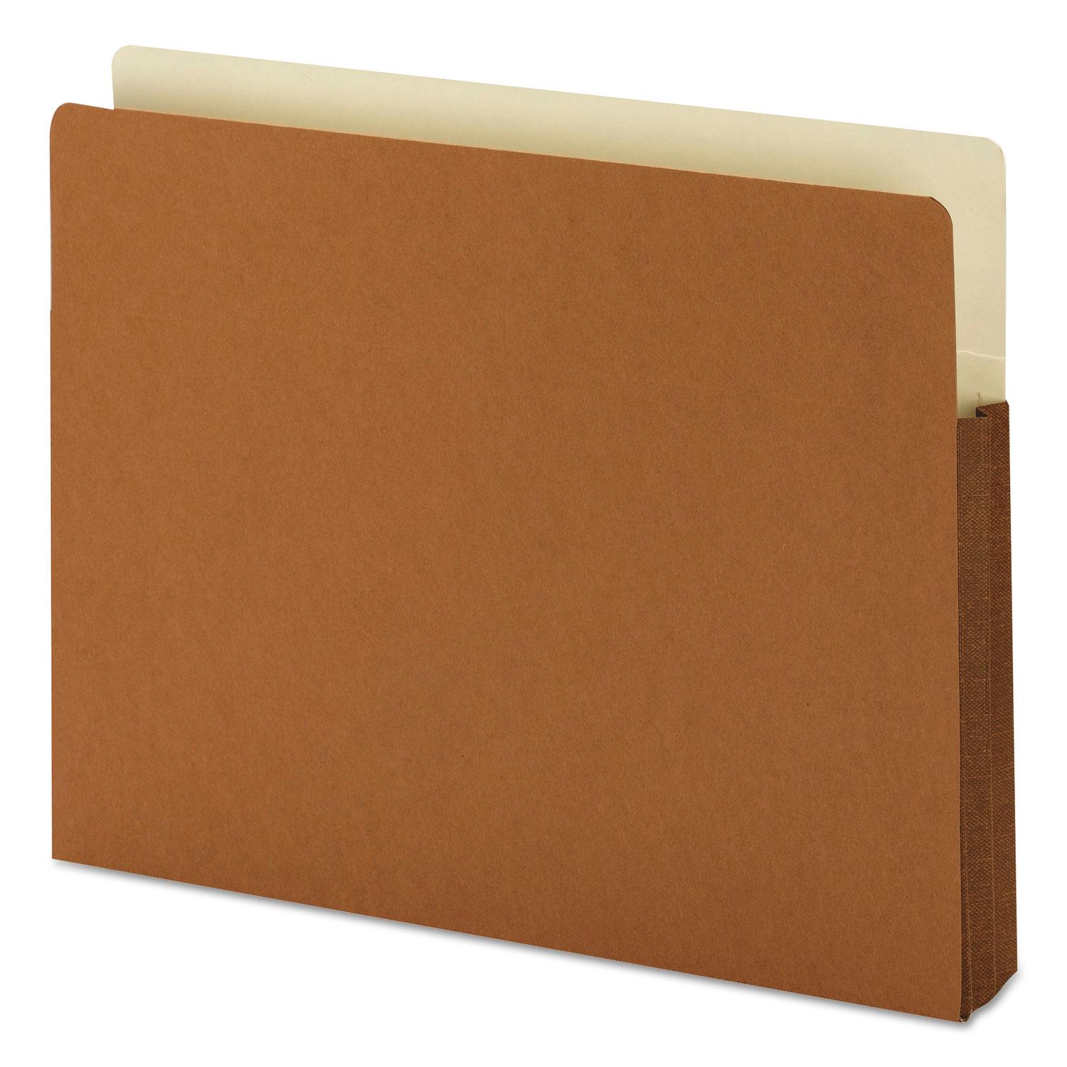 Smead 1 3/4" Exp File Pocket, Straight Tab, Letter, Manila/Redrope, 25/Bx