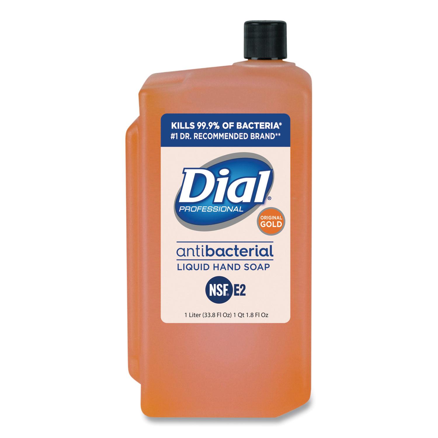 Dial® Professional Gold Antimicrobial Liquid Hand Soap, Floral, 1000mL Refill, 8/Carton