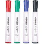 Universal™ Dry Erase Markers, Chisel Tip, Assorted, 4/Set
