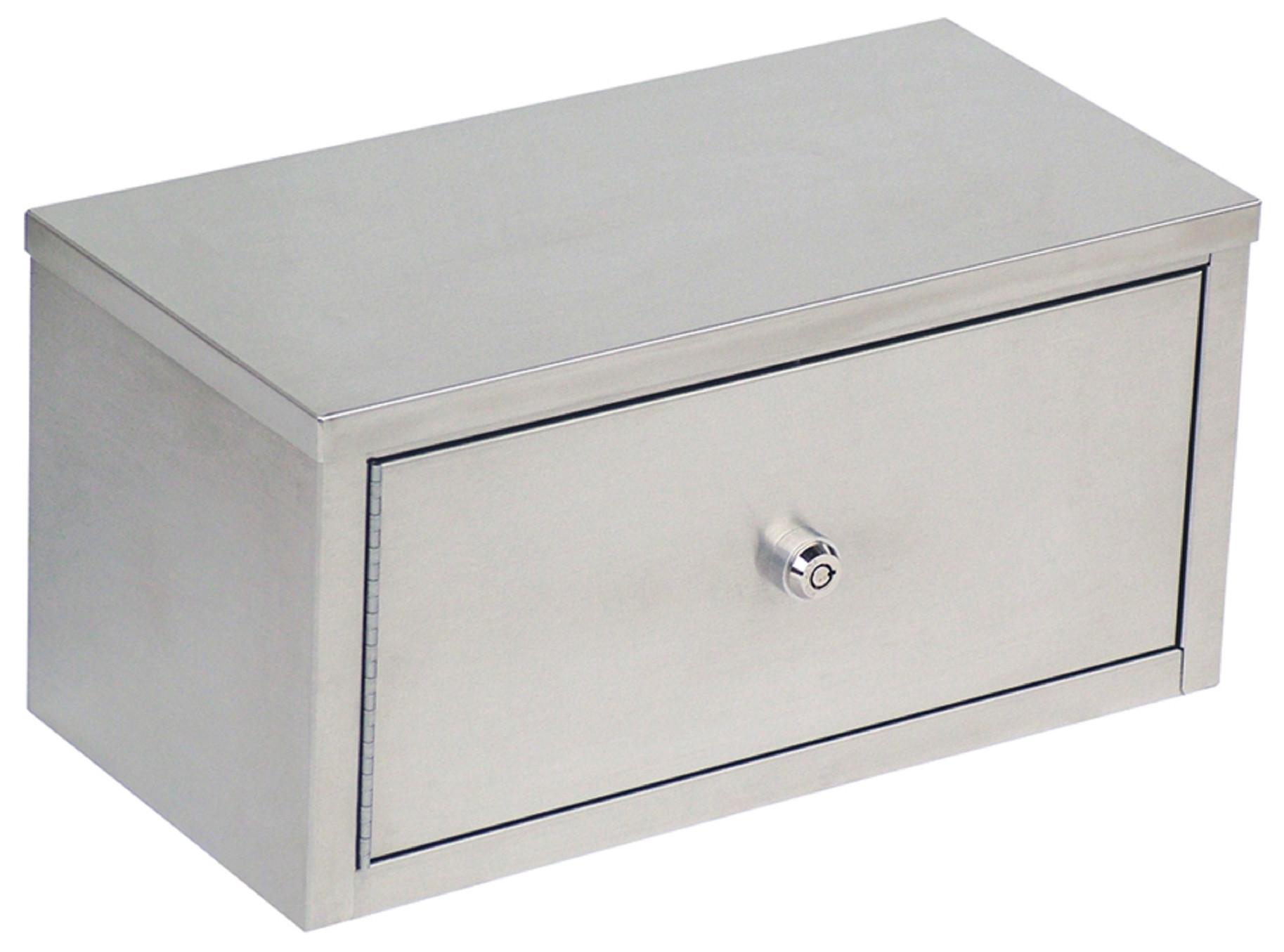 Horizontal Double Door Narcotic Cabinet - S/S