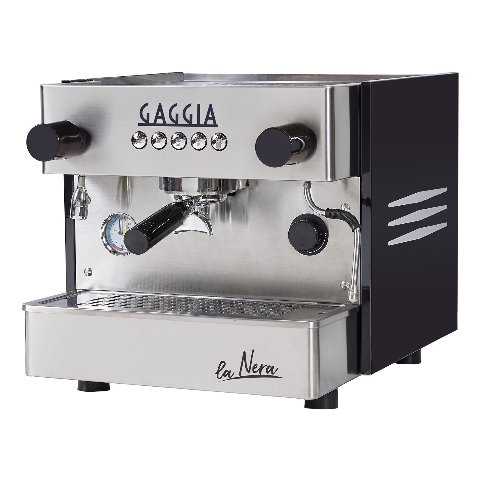 Gaggia La Nera 1-Group Traditionnal Espresso Coffee Machine, Black - Installation Included