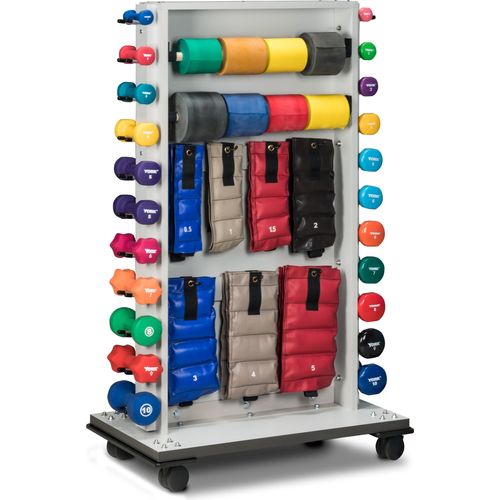 Mobile Cuff Weight/Dumbbell and Band Rack (B9F31) | Direct Supply