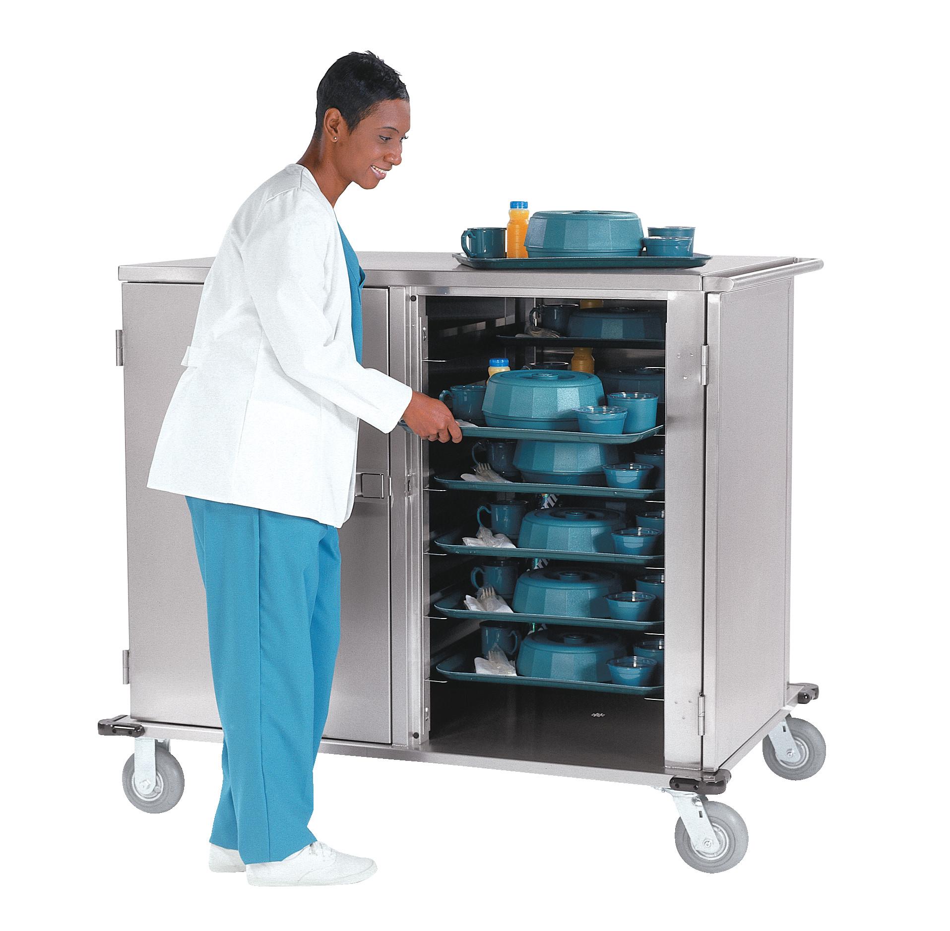 Direct Supply® Vented Meal Delivery Cart, Holds 24 Trays, 2 Doors, 2 ...